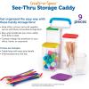 image:imageLearning Resources CreateaSpace SeeThru Storage Caddy  9 Pieces Classroom Organization School Supplies Organizer1 Count Pack of 1