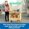 image:imageLearning Resources My First Farmstand  Farmers Market Stand Toy for Kids Rolling Cart with Pretend Play Food Fruit and Vegetable Baskets Toddler amp Preschool Grocery Shopping Playset