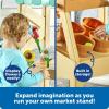 image:imageLearning Resources My First Farmstand  Farmers Market Stand Toy for Kids Rolling Cart with Pretend Play Food Fruit and Vegetable Baskets Toddler amp Preschool Grocery Shopping Playset