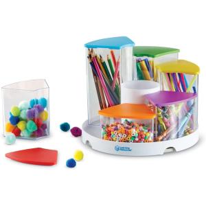 image:imageCreateaSpace SeeThru Spinning Bins Classroom Organization School Supplies Organizer Desk Organization Pen Holder 14 Pieces
