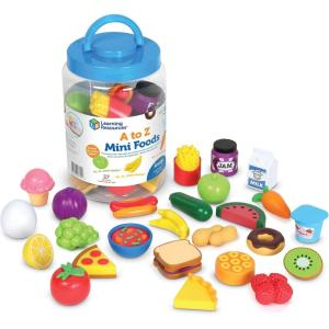 image:imageLearning Resources A to Z Mini Foods Pretend Play Kitchen Accessories for Kids Toddler Montessori Fine Motor Skills Gifts for Kids