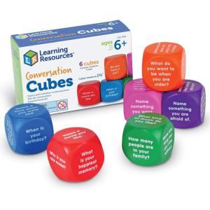 image:imageLearning Resources Conversation Cubes Ages 6 Foam Cubes for Social Emotional Learning School Counselor Supplies Speech Therapy Toys Ice Breaker CubesTeacher Must Haves 6 PiecesSingle