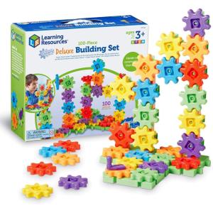 image:imageLearning Resources Gears 100Piece Deluxe Building Set STEM Activities Fine Motor Skills Toddler Explorer Kit Science and Construction Boys and Girls Gifts100 Piece Set