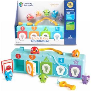 image:imageLearning Resources Lock amp Key Clubhouse Counting and Fine Motor Games Combination Lock Toy  Montessori Activity Center For Kids Preschool Learning Activities Boy and Girls Gifts