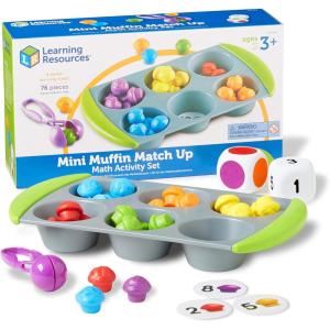 image:imageLearning Resources Mini Muffin Match Math Activity Set  76 Pieces Ages 3 Counting Games for Kids Preschool Toys Homeschool Montessori Activities Gifts for Boys and Girlsstandart