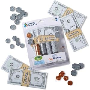 image:imageLearning Resources Pretend Play Money  Math Manipulatives For Kids Kids Bank Plastic Coins Cash Register Toddler  Homeschool Supplies Fine Motor Skills Teaching Set ManipulativesPlay Money