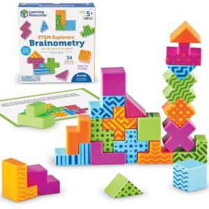image:imageLearning Resources STEM Explorers Brainometry  3d Puzzle Brain Games Brainteaser Building Logic Toys Gifts For Boys and Girls Fine Motor Skills  Pattern Blocks Math ManipulativesSingle