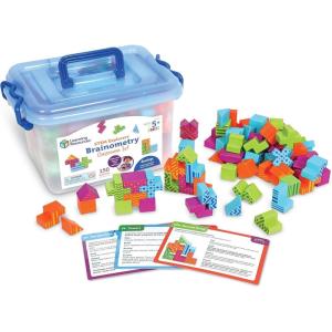 image:imageLearning Resources STEM Explorers Brainometry  3d Puzzle Brain Games Brainteaser Building Logic Toys Gifts For Boys and Girls Fine Motor Skills  Pattern Blocks Math ManipulativesBrainometry Classroom Set
