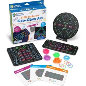 image:imageLearning Resources STEM Explorers GeoGlow Art Kit  Glow in The Dark Toys Kids Art Display Homeschool Fine Motor Skills Critical Thinking for Kids