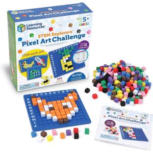 image:imageLearning Resources STEM Explorers Pixel Art Challenge  Science Kits amp STEM Activities for Kids Pattern Blocks Fine Motor Skills Math Manipulatives Sorting and Counting Gifts for Boys and GirlsMedium