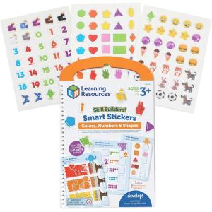image:imageLearning Resources Skill Builders Smart Stickers Colors Numbers and Shapes Reusable Sticker Book Montessori Busy Book Preschool Classroom Must Haves Busy Books