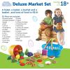 image:imageLearning Resources New Sprouts Deluxe Market Set  Pretend Play Kitchen Fruit Basket Toddler Outdoor Play Food Toys Kids Playset Shopping Basket Fine Motor Skills Montessori Sensory Cooking