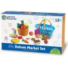 image:imageLearning Resources New Sprouts Deluxe Market Set  Pretend Play Kitchen Fruit Basket Toddler Outdoor Play Food Toys Kids Playset Shopping Basket Fine Motor Skills Montessori Sensory Cooking