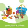image:imageLearning Resources New Sprouts Deluxe Market Set  Pretend Play Kitchen Fruit Basket Toddler Outdoor Play Food Toys Kids Playset Shopping Basket Fine Motor Skills Montessori Sensory Cooking