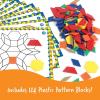 image:imageLearning Resources Pattern Block Activity Set 20 DoubleSided Cards Ages 4