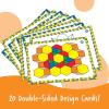 image:imageLearning Resources Pattern Block Activity Set 20 DoubleSided Cards Ages 4