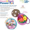 image:imageLearning Resources Poppy the Count amp Stack Flower Pot  15 Pieces Ages 18 Months Toddler Fine Motor and Sensory Toys Preschool Activity MontessoriFlower Pot