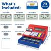 image:imageLearning Resources Pretend amp Play Calculator Cash Register Toy  Gift for Kids Toddler Toys Play Money amp Credit Card Shopping Store Playset Educational Preschool ActivitiesBlue  Red