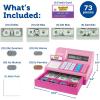 image:imageLearning Resources Pretend amp Play Calculator Cash Register Toy  Gift for Kids Toddler Toys Play Money amp Credit Card Shopping Store Playset Educational Preschool ActivitiesPink