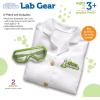 image:imageLearning Resources Primary Science Lab Gear  Kids Lab Coat and Goggles Pretend Play Scientist Gear and Career Costumes for Kids Mad Scientist Costume Toddler DressUp Set STEM Play Ages 36Primary Science