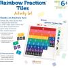image:imageLearning Resources Rainbow Fraction Tiles  54 Pieces Ages 6 Early Math Skills Visual Aid Math for Kids Teacher Supplies