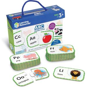 image:imageLearning Resources ABC Puzzle Cards Kindergarten Readiness Self Correcting Puzzles Alphabet Learning Games Puzzles for Toddlers Ages 3Medium