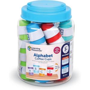 image:imageLearning Resources Alphabet Coffee Cups  ABC Toys Phonics Practice Reading Readiness Language Development Letter Toy for Toddlers Matching Game Preschool Activities Gifts for Kids