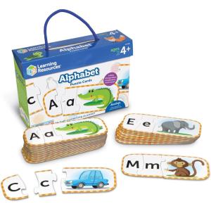 image:imageLearning Resources Alphabet Puzzle Cards Kindergarten Readniness Self Correcting Puzzles Ages 4