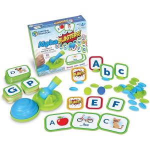 image:imageLearning Resources Alphablasters Letter and Spelling Game  85 Pieces Ages 4 and Up Toddler Preschool Learning Educational Indoor Games Preschool Alphabet Toddler Brain Games