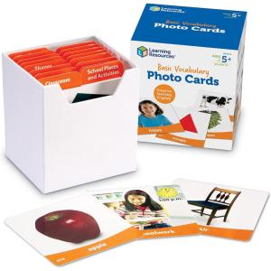 image:imageLearning Resources Basic Vocabulary Photo Cards VocabularyPhonics Learning Educational Games for Kids 156 Cards Ages 5