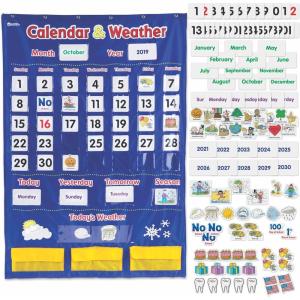 image:imageLearning Resources Calendar amp Weather Pocket Chart  Classroom Must Haves Teacher Supplies Back To School Daily Routine For Kids Kindergarten and Homeschool Essentials Vocabulary Flash CardsPocket Chart