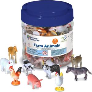 image:imageLearning Resources Farm Animal Counters  60 Pieces Ages 3 Toddler Learning Toys Farm Animals Toys Develops Counting and Matching SkillsFarm Counters