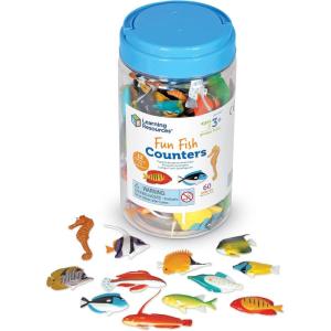 image:imageLearning Resources Farm Animal Counters  60 Pieces Ages 3 Toddler Learning Toys Farm Animals Toys Develops Counting and Matching SkillsFish Counters
