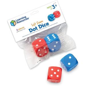 image:imageLearning Resources Foam Dice Dot Dice  Early Math Skills Board Games Classroom Must Haves Back to School Set of 2 Grades PreK Ages 3