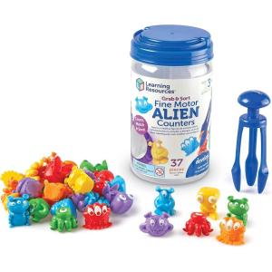 image:imageLearning Resources Grab amp Sort Fine Motor Alien Counters  37 Pieces Ages 3 Toddler Learning Toys Math Counters for Kids STEM Toys for Kids Preschool Must Haves Math Manipulatives