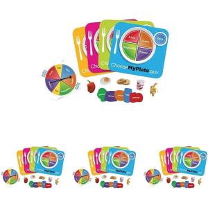 image:imageLearning Resources Healthy Helpings A Myplate Game 24 Players 56 Piece Set Ages 410 x 10 in Pack of 4