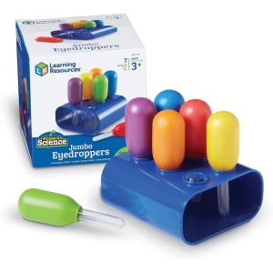 image:imageLearning Resources Jumbo Eyedroppers  Science Experiments for Kids Sensory Water Table Toys Toddler Tools Preschool STEM Fine Motor Skills Toys Droppers for Kids Craft Materials Water DropperEyedropper