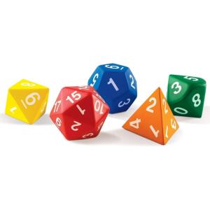 image:imageLearning Resources Jumbo Foam Polyhedral Dice  Math Manipulative CubesTeacher Supplies Classroom Must Haves  Homeschool and Preschool Board Game Accessories Counting Numbers Party Gifts