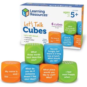 image:imageLearning Resources Lets Talk Cubes  Social Emotional Activities Speech Therapy Materials Ice Breaker Occupational Sensory Gifts For Boys And Girls Classroom Must Haves Teacher Supplies