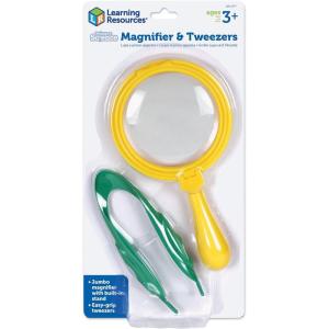 image:imageLearning Resources Magnifier amp Tweezers  Fine Motor for Kids Science Toys STEM Toddler Explorer Kit Boys and Girls Gifts Ages 3