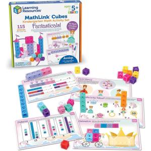 image:imageLearning Resources MathLink Cubes Kindergarten Math Activity Set Dino Time  Math Manipulatives for Elementary School Kindergarten Toys Counting Blocks for Classroom Centers and HomeschoolFantasticals