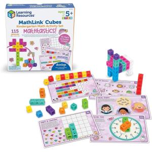 image:imageLearning Resources MathLink Cubes Kindergarten Math Activity Set Dino Time  Math Manipulatives for Elementary School Kindergarten Toys Counting Blocks for Classroom Centers and HomeschoolMathtastics