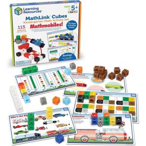 image:imageLearning Resources MathLink Cubes Kindergarten Math Activity Set Dino Time  Math Manipulatives for Elementary School Kindergarten Toys Counting Blocks for Classroom Centers and HomeschoolMathmobiles