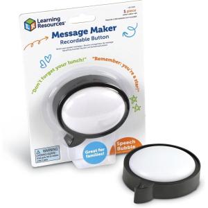 image:imageLearning Resources Message Maker Recordable Button Speech Bubble  SEL Toys Conversation Skills Voice Recorder Buttons for Classroom Teacher Literacy Group Gifts for Kids