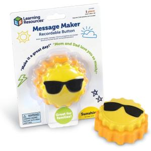 image:imageLearning Resources Message Maker Recordable Button Sunshine SEL Toys Classroom Must Haves Teacher Supplies Gifts for Boys and Girls Speech Materials Ice Breaker