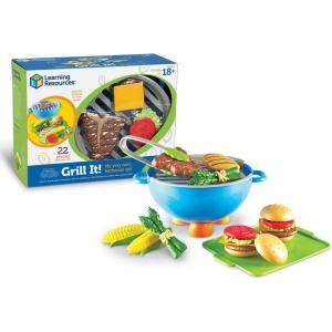 image:imageLearning Resources New Sprouts Cookout 19 Pieces Ages 18 months Barbecue Set Pretend Play Food for ToddlersGrill it