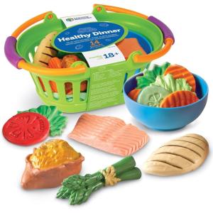 image:imageLearning Resources New Sprouts Healthy Dinner Pretend Play Food Set Kitchen Toys 14 Piece Set Ages 18mos