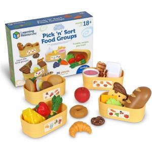 image:imageLearning Resources New Sprouts Pick n Sort Food Groups  Grocery Store Pretend Play Food Kitchen Accessories Ages 18 Months 26 Pieces
