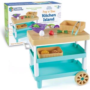 image:imageLearning Resources New Sprouts Prep n Store Kitchen Island  Pretend Play Kitchen for Toddlers Food Toys Imaginative Role Play and Social Skills Grocery Playset Gifts for Boys and Girls