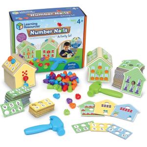 image:imageLearning Resources Number Nails Activity Set  Math Manipulatives for Preschoolers Games Counting Hammer Toy STEM Fine Motor Skills Kindergarten Educational Activities Gifts for Boys and Girls